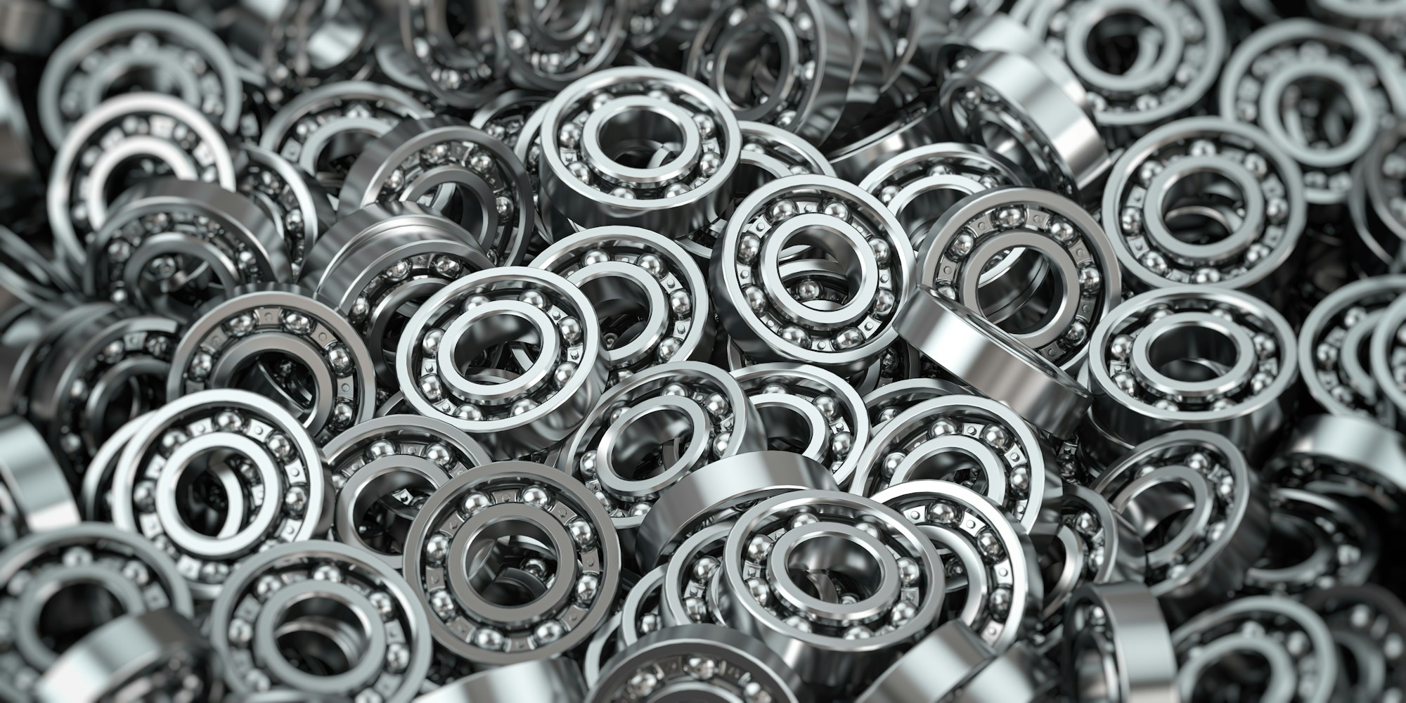 Heap of bearing industriaal concept background.